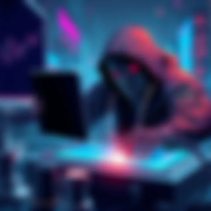 Illustration of an attacker manipulating a digital price oracle leading to a financial loss, representing the theft from Bonzo Lend