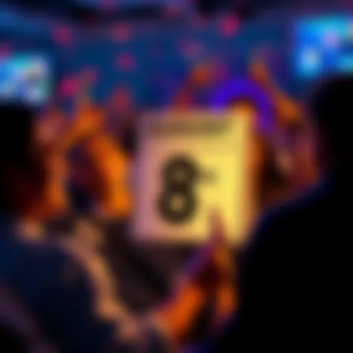 Group of people gathered with excitement, looking at a calendar marked for August 8th.