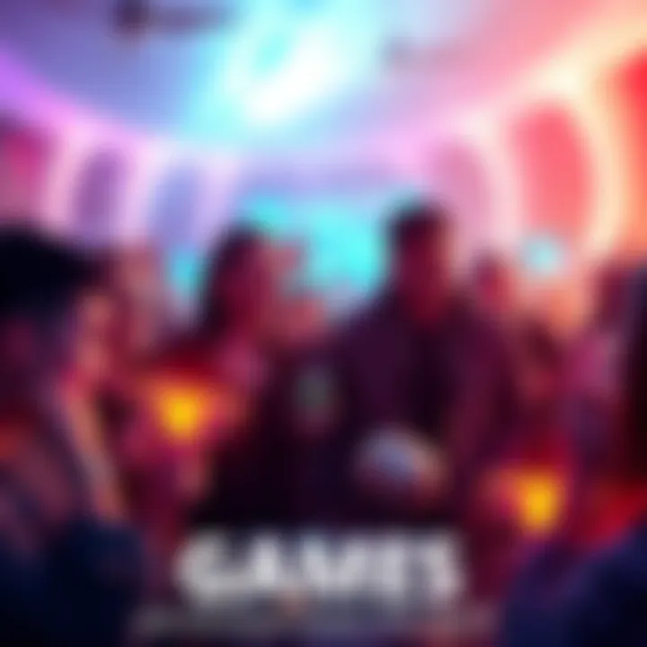 Participants enjoying various challenges in the Aurora Weekly Games, with trophies and rewards visible