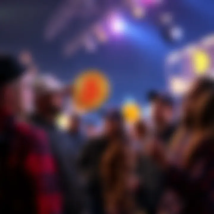 Representation of everyday people discussing their average Bitcoin investments, highlighting different investment amounts