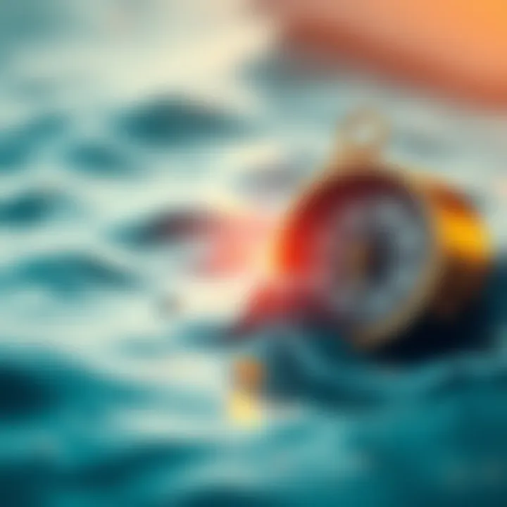 A visual metaphor of the Bahamas Process, featuring a compass and waves symbolizing direction and challenges.