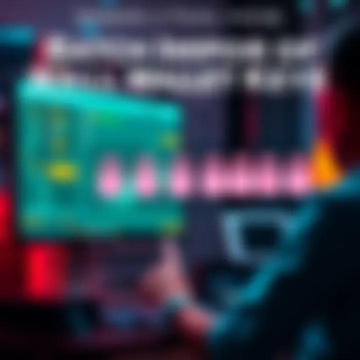 A person using a computer to manage wallet keys for rent closures with a graphic showing multiple wallet icons being imported at once