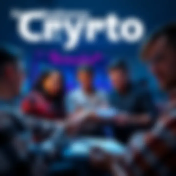 Beginners Learning About Crypto A group of beginners discussing cryptocurrency with charts and notes in front of them, looking engaged and focused.