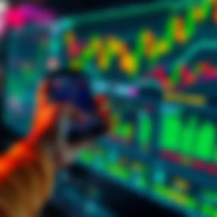 Beginning Investing Journey A person holds a smartphone with stock market charts and financial information, representing the start of an investment journey.
