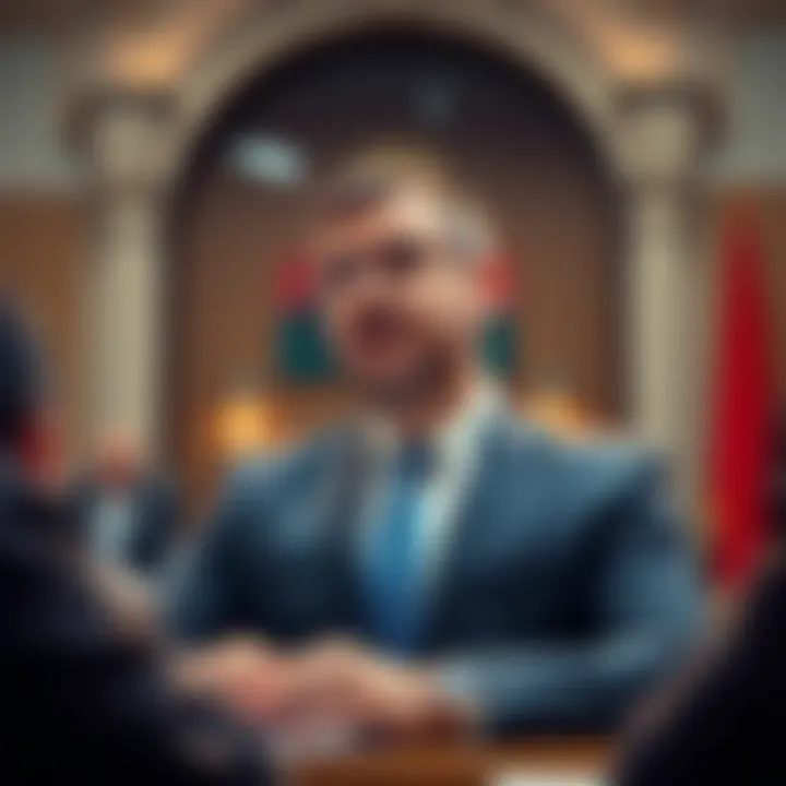 A Belarusian central bank official discusses the launch of a central bank digital currency in a formal setting.