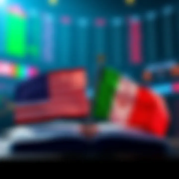 A digital graphic showing betting slips and flags of the US and Iran, indicating increased activity on a potential ceasefire