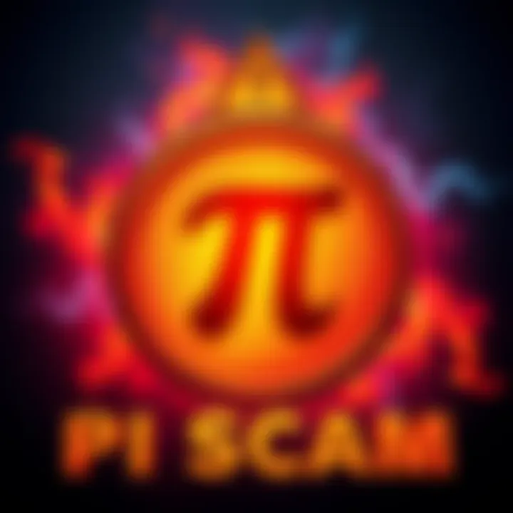 A caution sign with a dollar symbol representing the dangers of a Pi scam on social media.