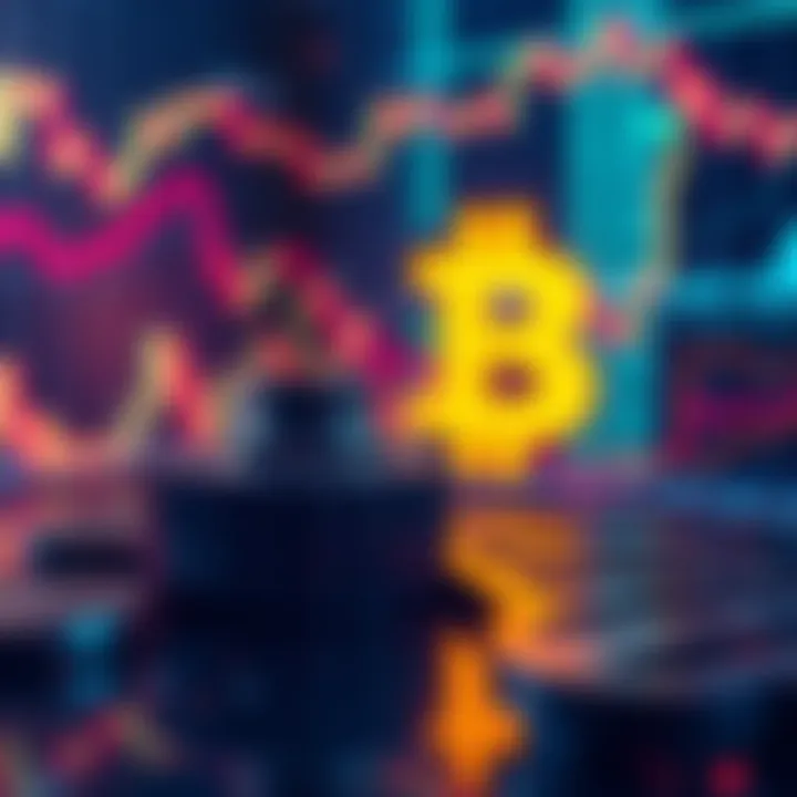 Graphic showing Binance's stable reserves amid rumors of FTX 2.0, with cryptocurrency charts in the background.