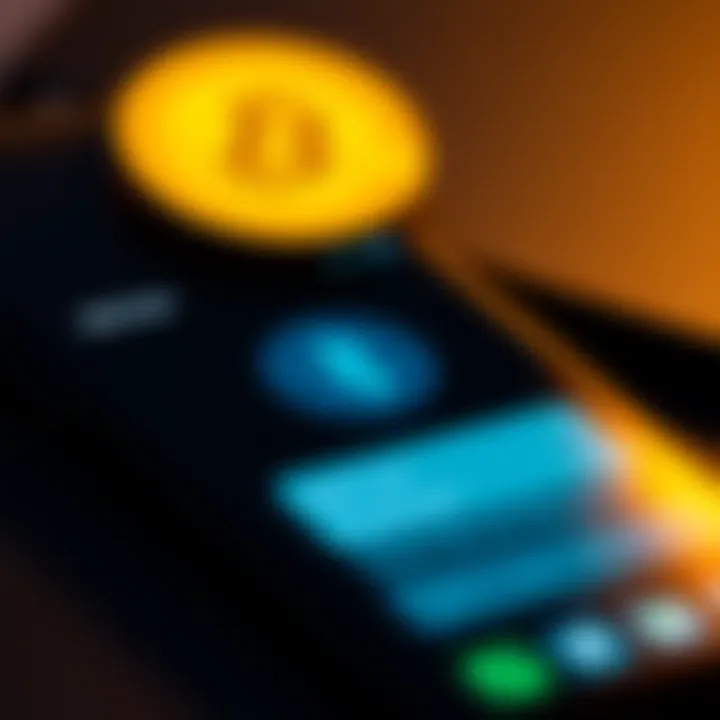 A smartphone displaying the BitChat messaging app with a Bitcoin logo and Bluetooth symbol, highlighting cryptocurrency transactions without internet access.