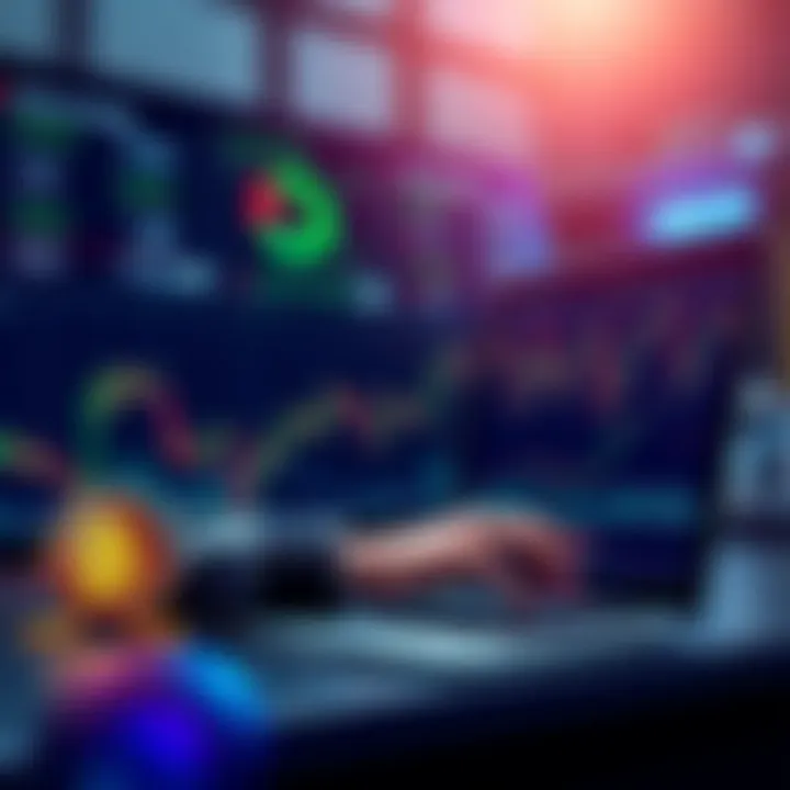 An investor analyzing Bitcoin and altcoin prices on a laptop, focused on high-liquidity options while considering Bitcoin and stablecoins.