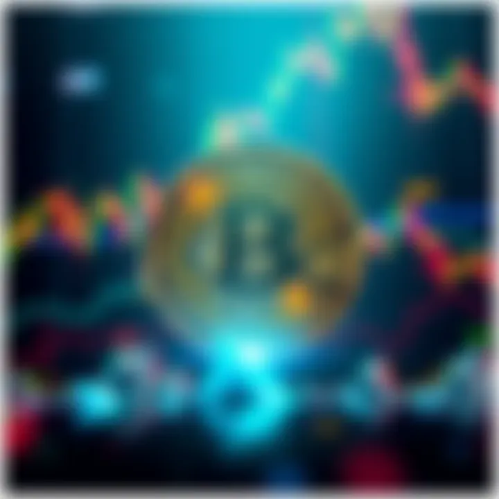 A rising Bitcoin symbol against a backdrop of fluctuating price charts, representing the resilience of the cryptocurrency in the market.