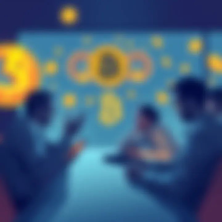 People engaging in a Bitcoin discussion online, sharing thoughts and questions