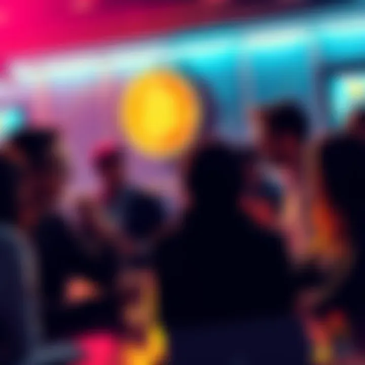 People engaging in a lively conversation about Bitcoin