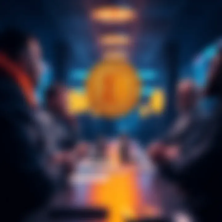 People discussing Bitcoin in a digital forum setting