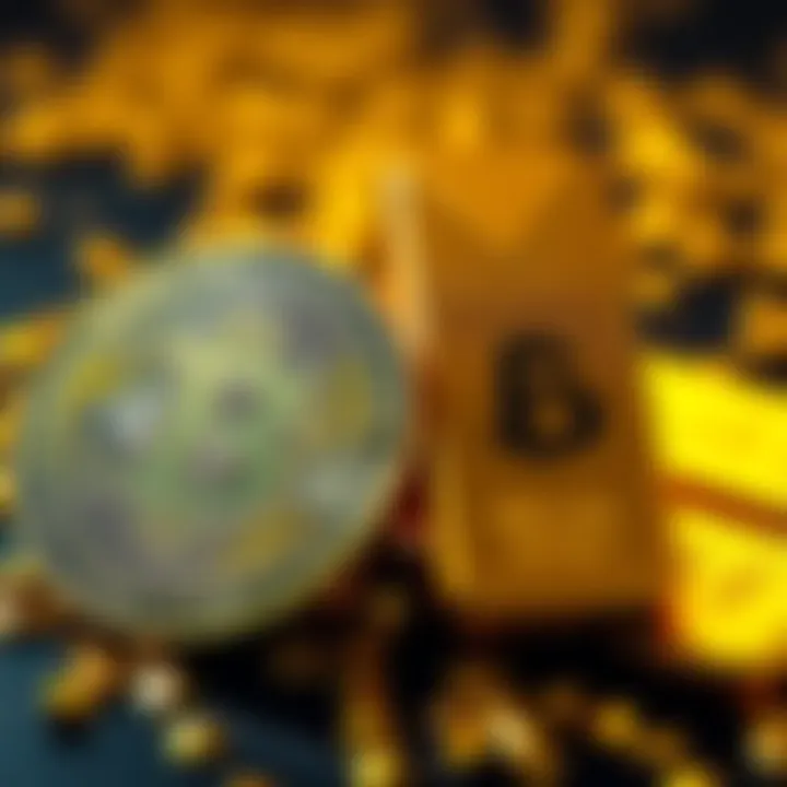 A visual representation showing Bitcoin and gold bars side by side, highlighting their similarities as stable assets.