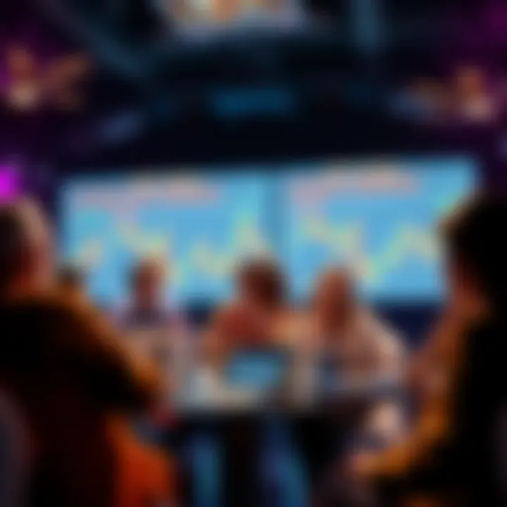 Group of Bitcoin holders sharing their investment timelines and future plans over a digital forum setting