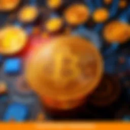 A visual representation of Bitcoin logos and technical diagrams illustrating key improvement proposals for the Bitcoin network.