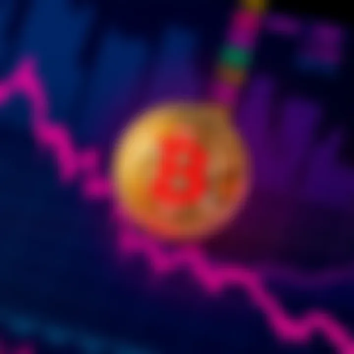 Bitcoin Investment Opportunity Bitcoin symbol on a graph showing a potential upward trend after a downturn