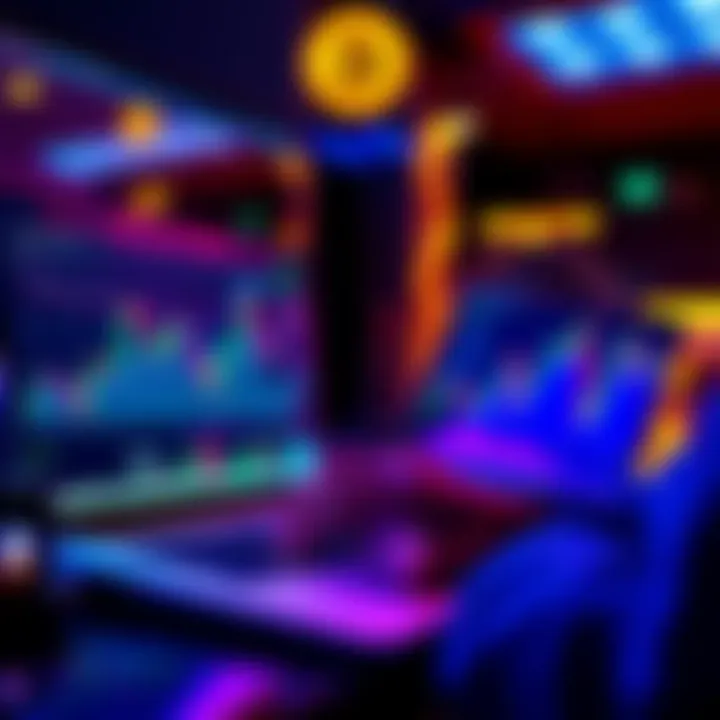 A person studying Bitcoin market trends on a laptop, with charts and graphs displayed.