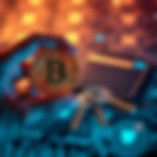 A person holding a Bitcoin symbol next to a digital wallet graphic, showing the importance of private keys for Bitcoin ownership.