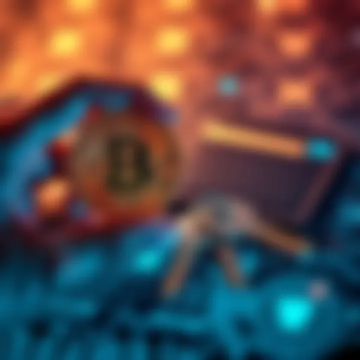 A person holding a Bitcoin symbol next to a digital wallet graphic, showing the importance of private keys for Bitcoin ownership.