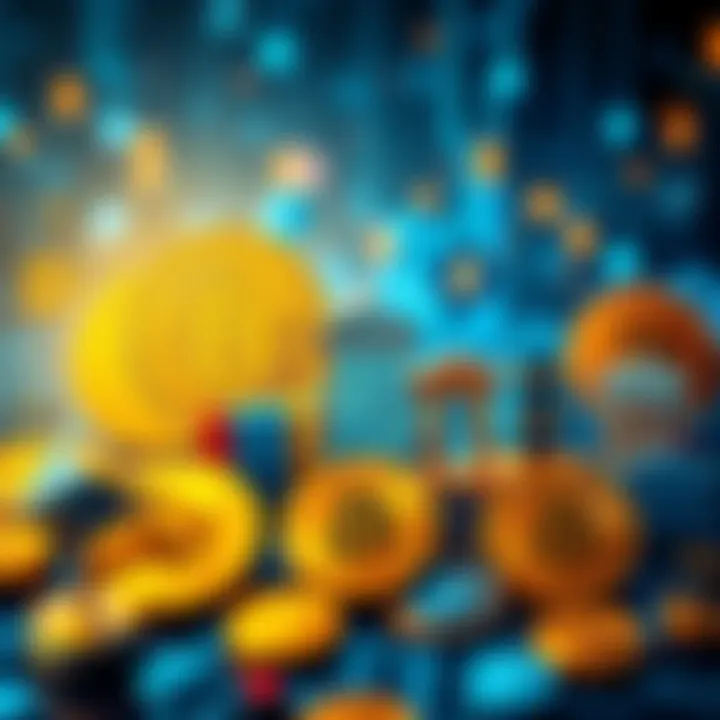 A visual representation of Bitcoin as a mainstream investment tool, featuring Bitcoin symbols alongside logos of major banks and financial institutions.