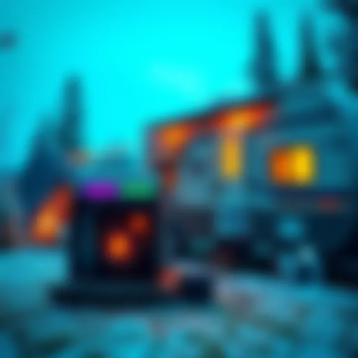A bitcoin mining rig set up outside a camper, providing heat and electricity, with winter scenery in the background.