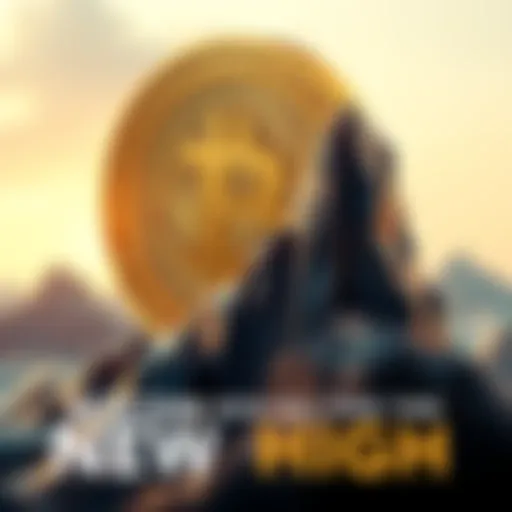 A graphic representation of Bitcoin rising sharply, symbolizing a new all-time high in the cryptocurrency market.