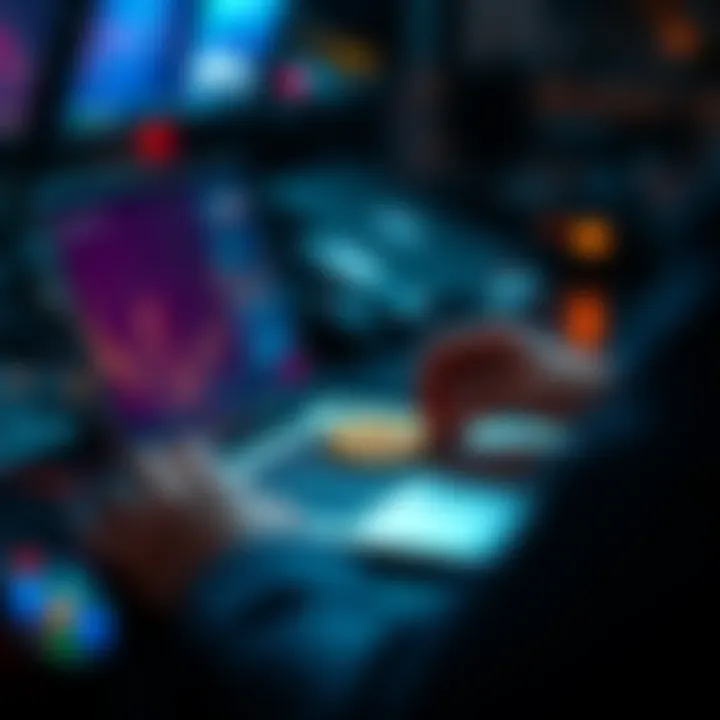 Person making a Bitcoin payment on a laptop while browsing deep web sites.