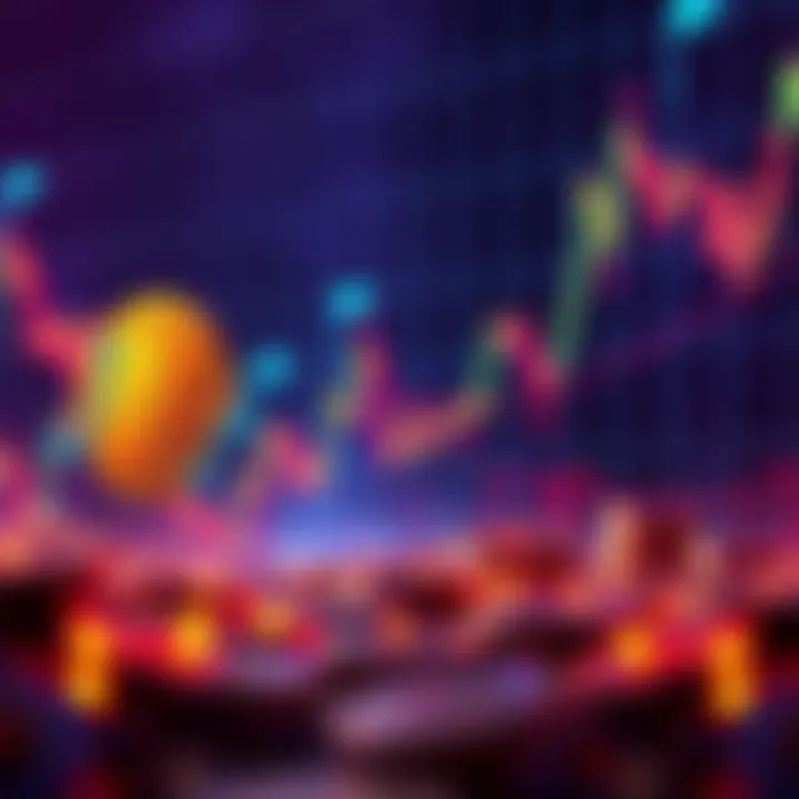 A downward trending Bitcoin price chart showing volatility in the market