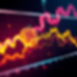 A line graph showing Bitcoin's price fluctuations over time with upward and downward trends.