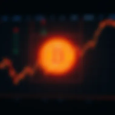 Graph showing Bitcoin price declining with a warning sign about Clean Spark liquidation effects.