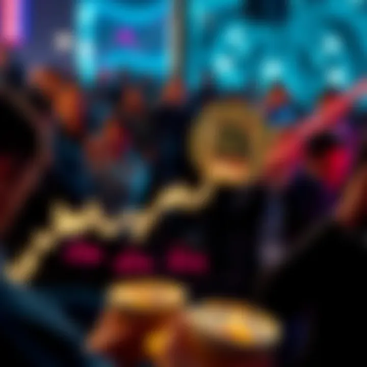 A graph showing Bitcoin's predicted decline towards $10K, with a downward trend line and panic among investors in the background.