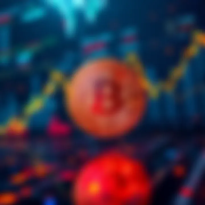 Bitcoin price drop announcement A digital graph showing a steep decline in Bitcoin value, indicating a drop to $83,000 and its impact on market strategies.