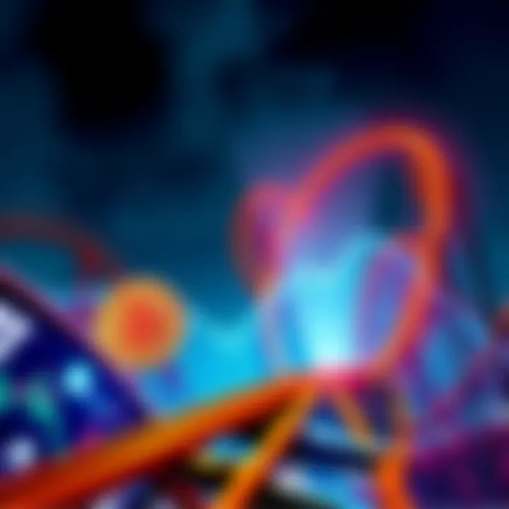 A digital representation of Bitcoin value changing sharply with a rollercoaster in the background, symbolizing market volatility.