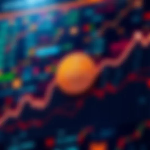 Graph showing Bitcoin price rising towards $200,000 with a background of financial symbols