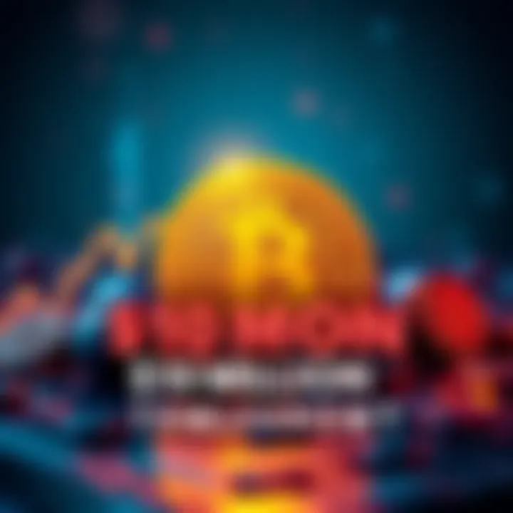 A graphic of a Bitcoin symbol with an upward trend line and a bold $10 Million label