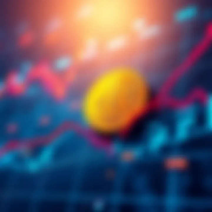 Graph showing Bitcoin price stability with symbols of HYPE, AAVE, RNDR, and FET trending upward.