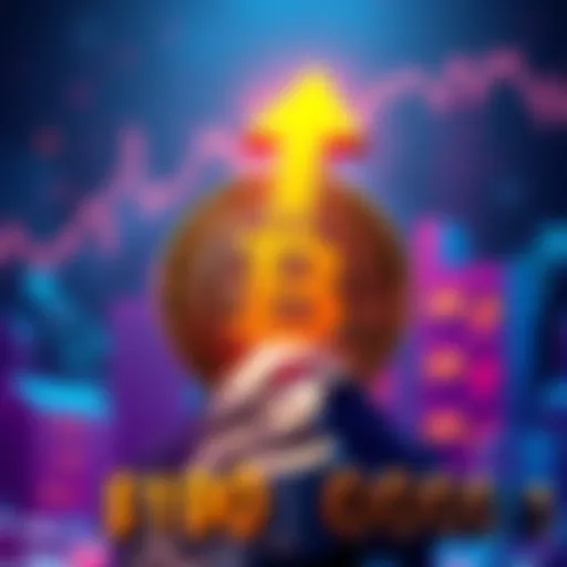 A graphic showing Bitcoin logo with an upward arrow indicating price increase towards $190,000