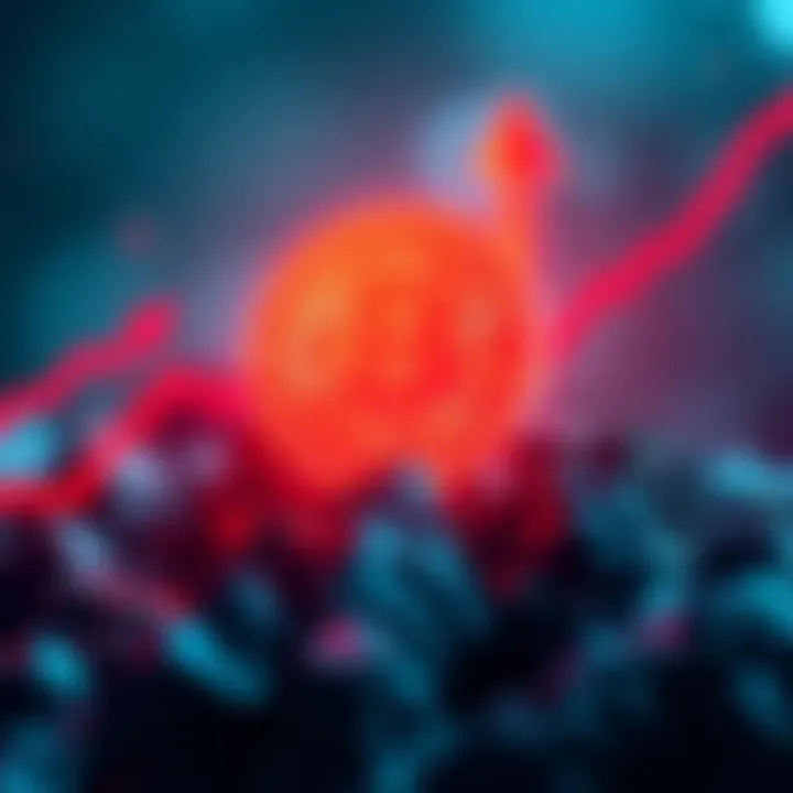 Bitcoin price surge A graphic showing a rising Bitcoin symbol with upward trend arrows, symbolizing value growth and optimism among enthusiasts.