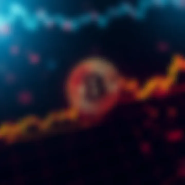 A graph showing Bitcoin price trends with an upward movement indicating potential rise