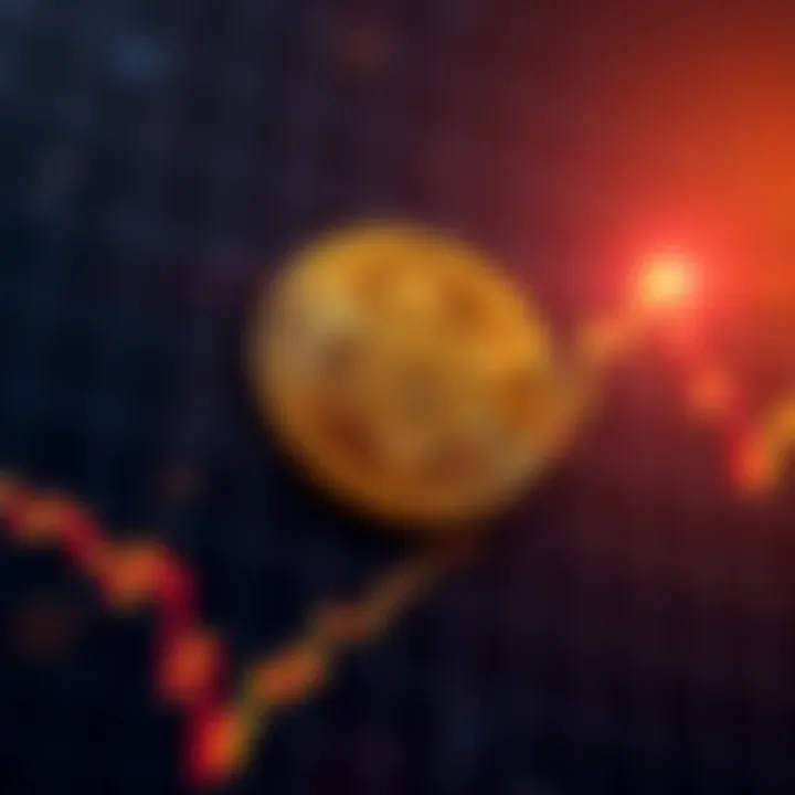 A Bitcoin symbol overlaid on a graph showing an upward trend, indicating Bitcoin's rising value while media outlets overlook it.