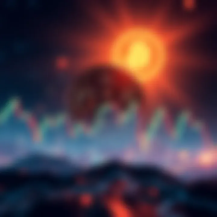 A graph showing Bitcoin's fluctuating value alongside geopolitical events, illustrating its shift from safe haven to risk indicator.