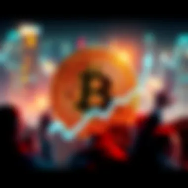 Bitcoin surge Bitcoin logo with an upward graph indicating price increase due to Treasury liquidity