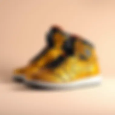 Bitcoin-themed Jordans by MicroStrategy A pair of stylish sneakers designed with Bitcoin theme by MicroStrategy, showcased against a simple background.