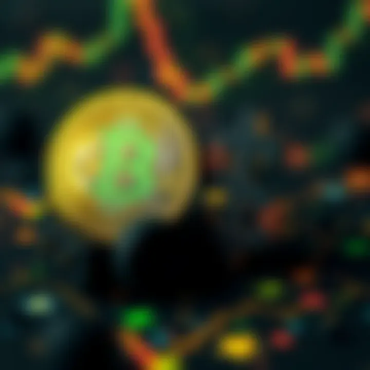 Illustration showing Bitcoin symbol alongside USD dollar sign, representing the relationship between them.