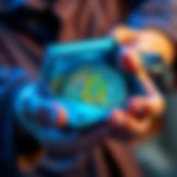 A person holding a digital wallet displaying Bitcoin, symbolizing secure storage for cryptocurrency investments.