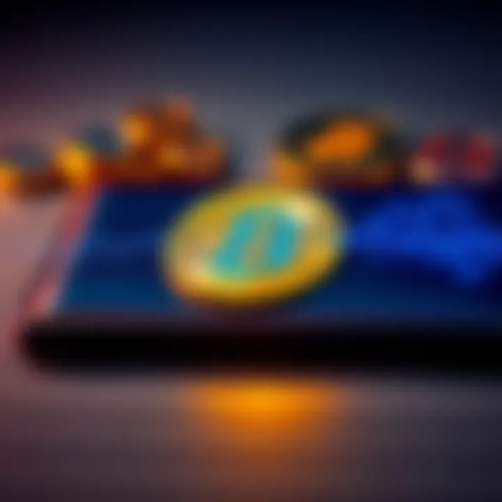 A close-up of a digital wallet displaying the Bitcoin symbol, representing investment and wealth.