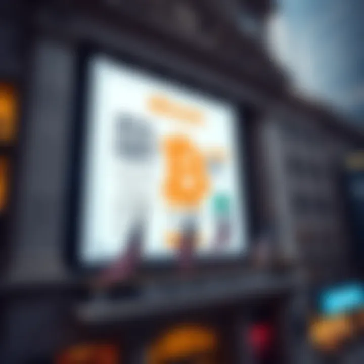 The Bitcoin whitepaper displayed on the wall of the New York Stock Exchange, highlighting its significance in the finance world.