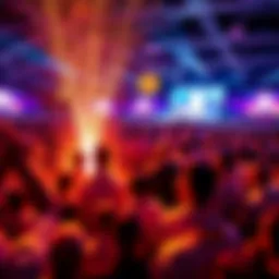 A crowd at the Bitcoin 2025 Convention celebrating as they break the record for the most Bitcoin transactions in eight hours.